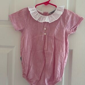 Babidu 24m pink bubble linen material